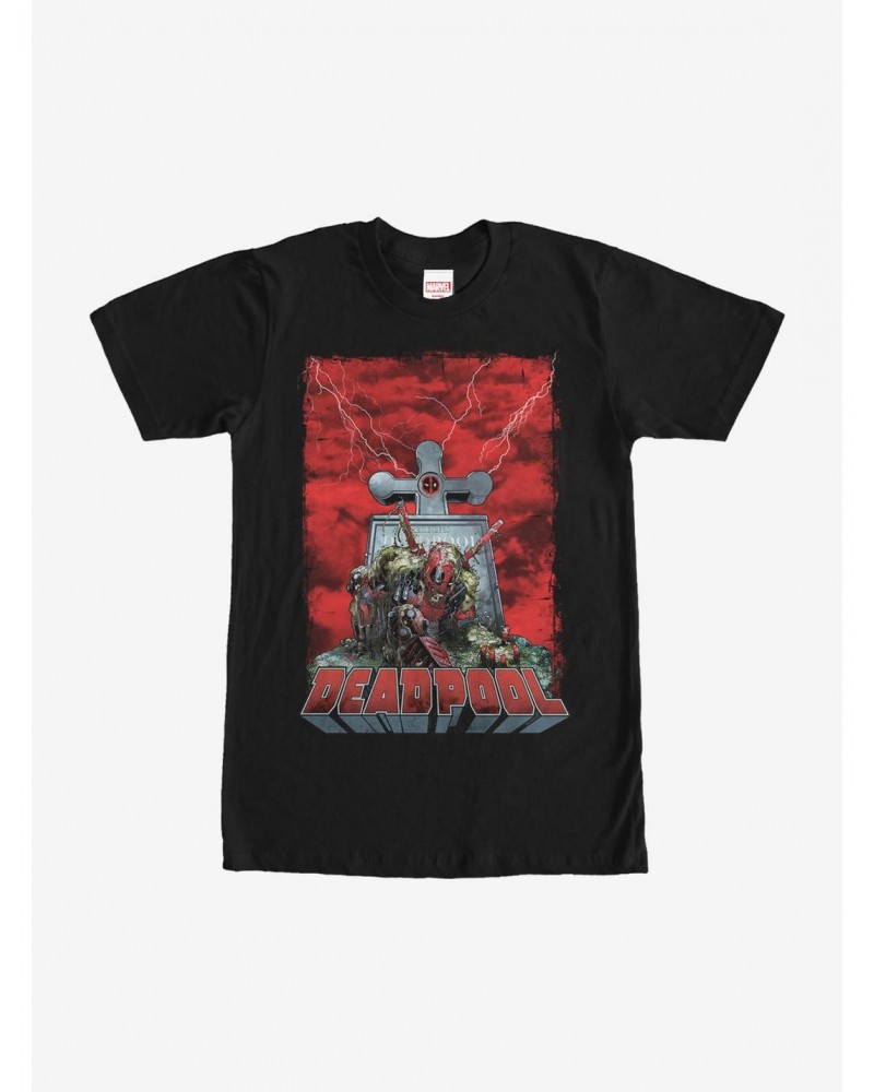 Marvel Deadpool Grave T-Shirt $8.99 T-Shirts