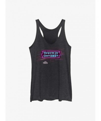 Marvel Black Panther: Wakanda Forever Neon Wakandan Text Girls Tank $6.42 Tanks