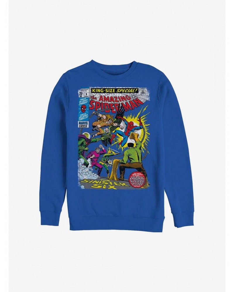 Marvel Spider-Man Comic Crew Sweatshirt $9.74 Sweatshirts