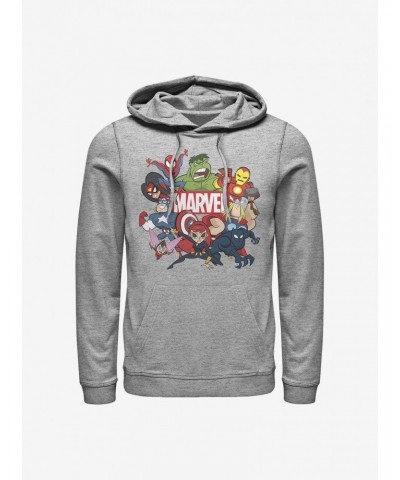 Marvel Avengers Group Marvel Retro Hoodie $15.45 Hoodies