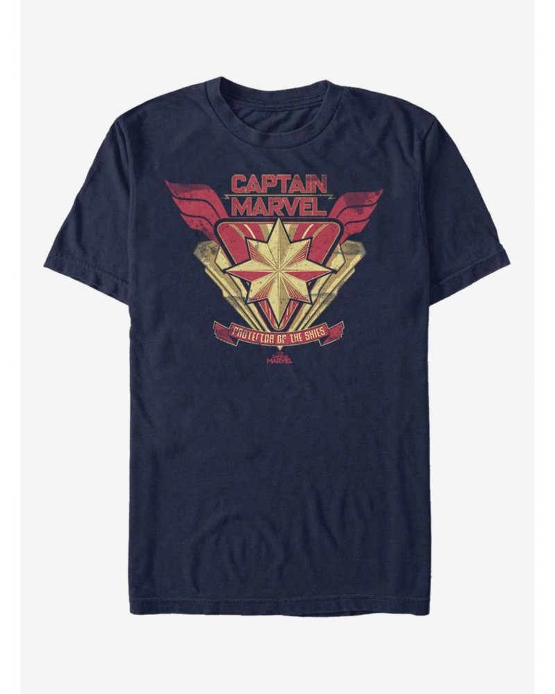 Marvel Captain Marvel Marvel Crest Logo T-Shirt $7.27 T-Shirts