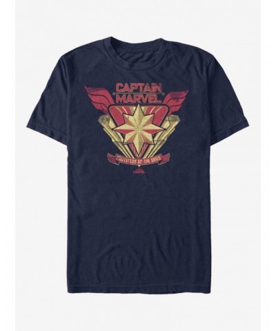 Marvel Captain Marvel Marvel Crest Logo T-Shirt $7.27 T-Shirts