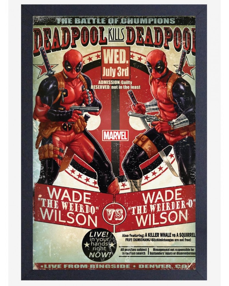 Marvel Deadpool Battle Framed Poster $10.96 Posters