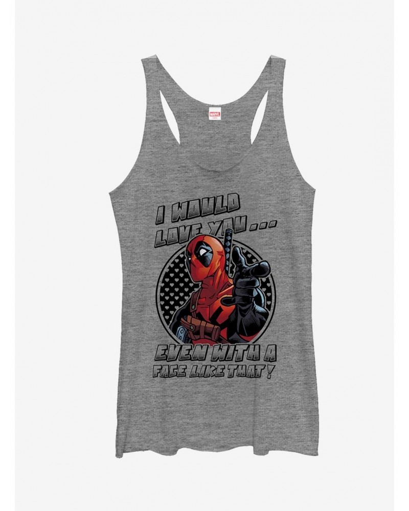 Marvel Deadpool With a Face Like That Girls Tank $9.32 Tanks