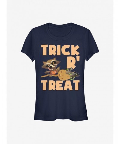 Marvel Guardians of The Galaxy Rocketgroot Halloween Girls T-Shirt $9.76 T-Shirts