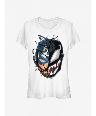 Marvel Captain America Venomized Mask Takeover T-Shirt $8.17 T-Shirts