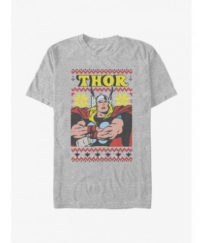 Marvel Thor Asgardian Ugly Christmas T-Shirt $9.37 T-Shirts