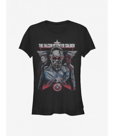 Marvel The Falcon And The Winter Soldier The Characters Girls T-Shirt $6.57 T-Shirts