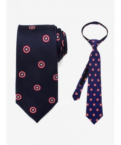 Marvel Captain America Father And Son Captain America Zipper Necktie Gift Set $43.15 Gift Set