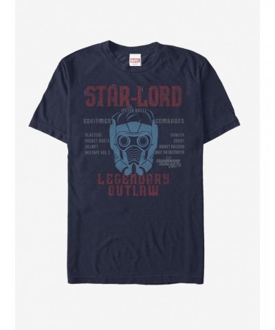 Marvel Guardians of the Galaxy Vol. 2 Star-Lord List T-Shirt $8.03 T-Shirts