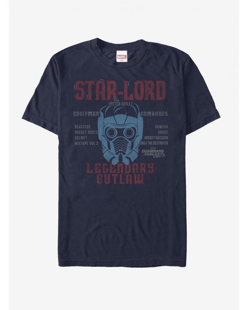 Marvel Guardians of the Galaxy Vol. 2 Star-Lord List T-Shirt $8.03 T-Shirts