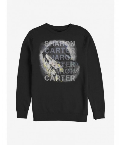 Marvel The Falcon And The Winter Soldier Carter Overlay Crew Sweatshirt $13.58 Sweatshirts