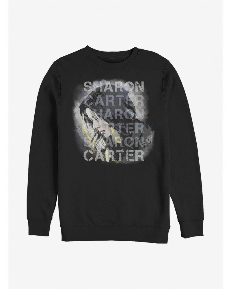 Marvel The Falcon And The Winter Soldier Carter Overlay Crew Sweatshirt $13.58 Sweatshirts