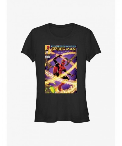 Marvel's Spider-Man Spidey Bttle Cmic Cver Girl's T-Shirt $6.57 T-Shirts