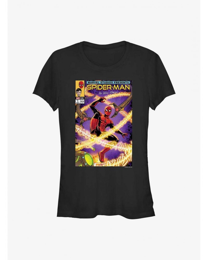 Marvel's Spider-Man Spidey Bttle Cmic Cver Girl's T-Shirt $6.57 T-Shirts