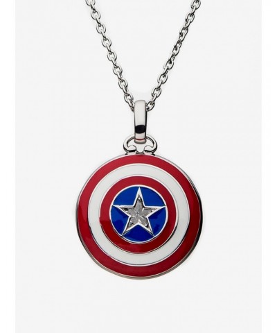 Marvel x RockLove Captain America Shield Necklace $43.15 Necklaces