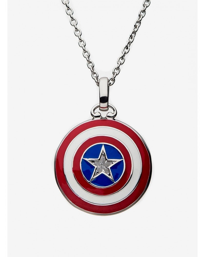 Marvel x RockLove Captain America Shield Necklace $43.15 Necklaces