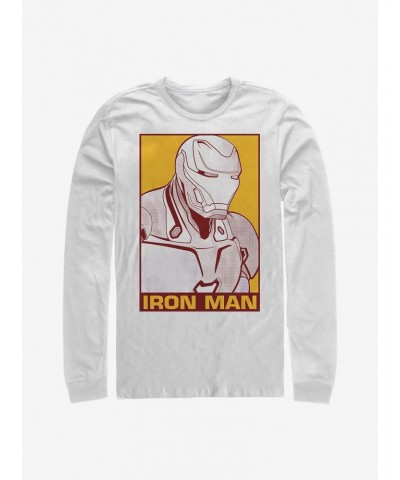 Marvel Iron Man Pop Art Poster Long-Sleeve T-Shirt $8.69 T-Shirts