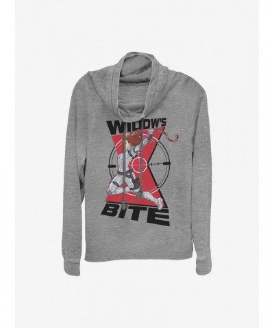 Marvel Black Widow Widow Bite Cowlneck Long-Sleeve Girls Top $15.45 Tops