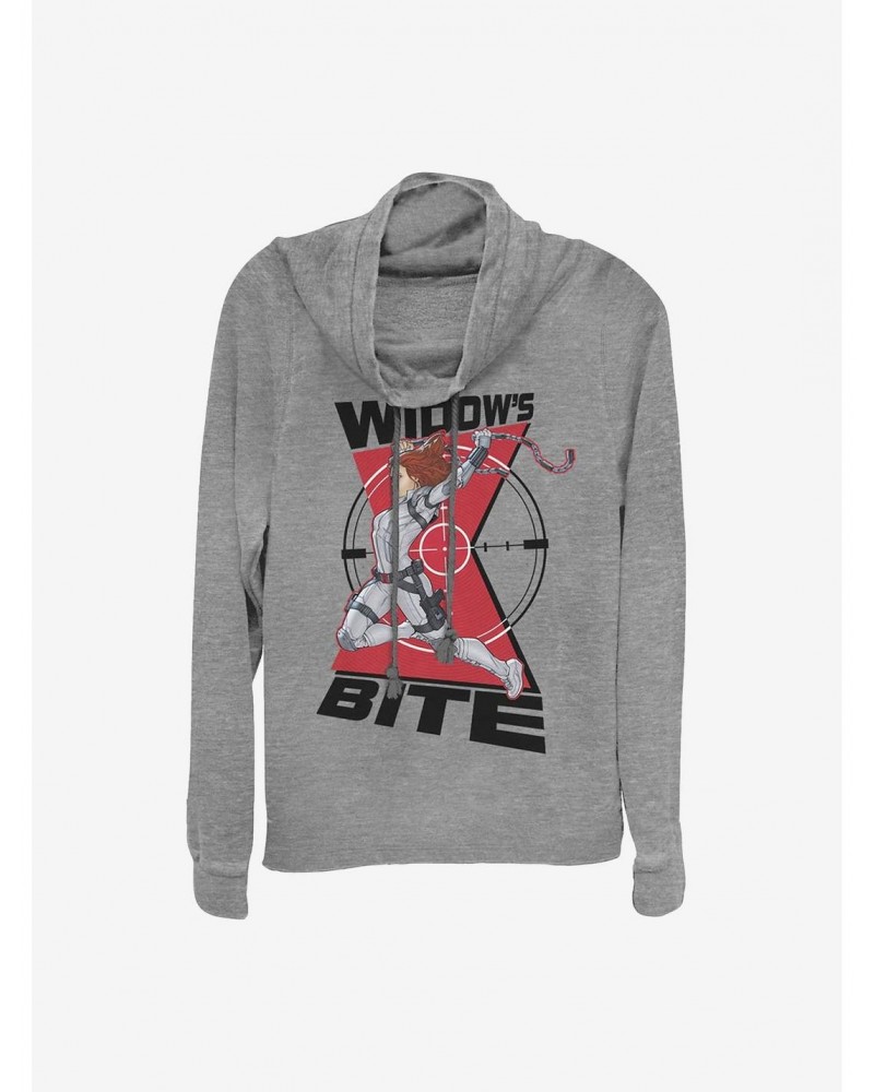 Marvel Black Widow Widow Bite Cowlneck Long-Sleeve Girls Top $15.45 Tops