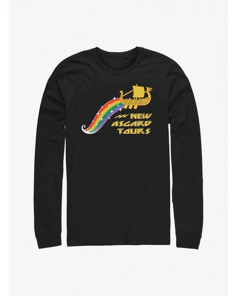 Marvel Thor: Love And Thunder Rainbow Tours Long Sleeve T-Shirt $12.11 T-Shirts