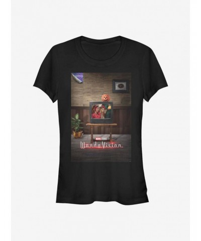Marvel WandaVision WV Poster 90's Girls T-Shirt $7.77 T-Shirts