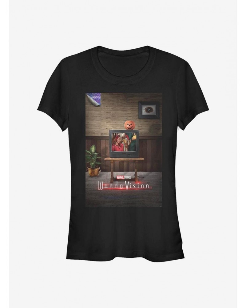 Marvel WandaVision WV Poster 90's Girls T-Shirt $7.77 T-Shirts