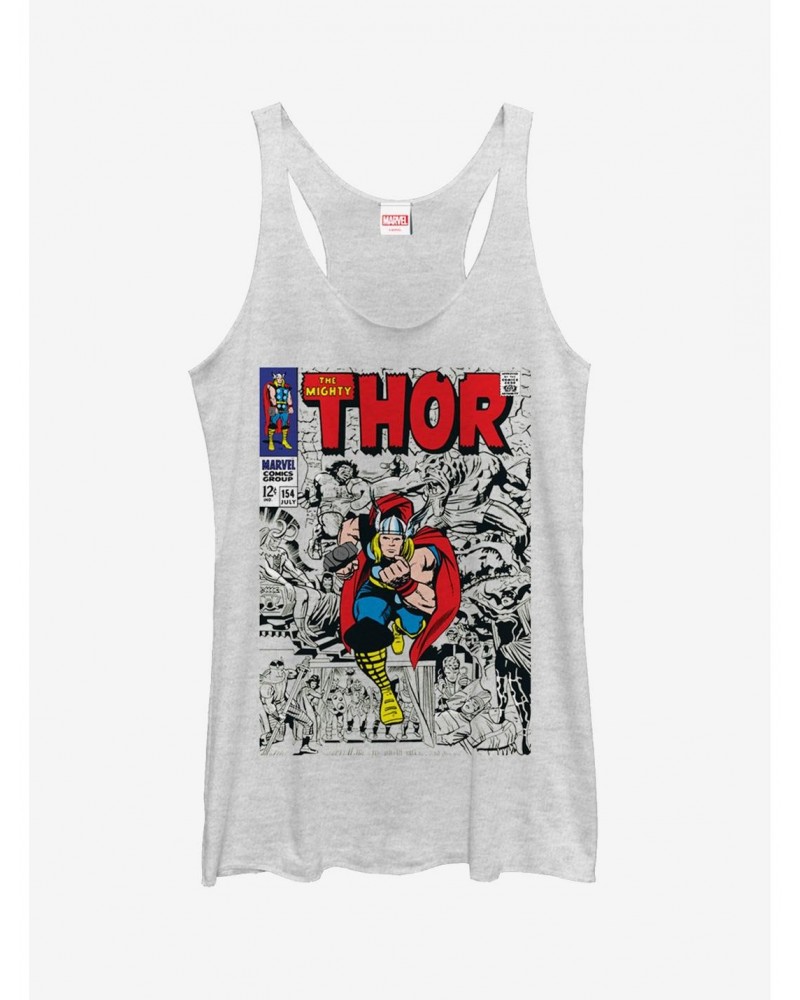 Marvel Mighty Thor Comic Book Cover Print Girls Tanks $8.70 Tanks