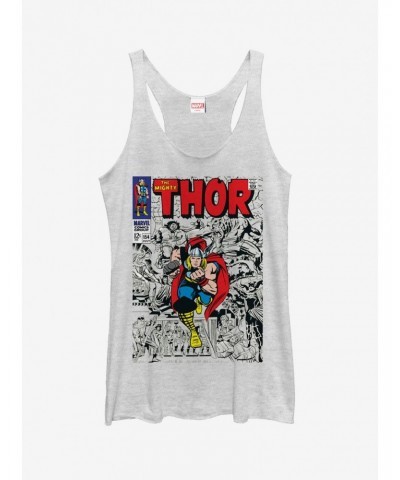 Marvel Mighty Thor Comic Book Cover Print Girls Tanks $8.70 Tanks