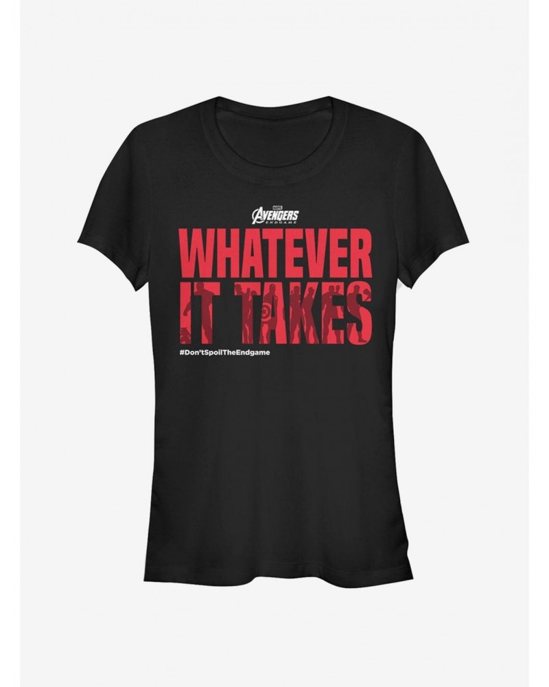 Marvel Avengers: Endgame Whatever It Takes Spoilers Girls T-Shirt $6.97 T-Shirts