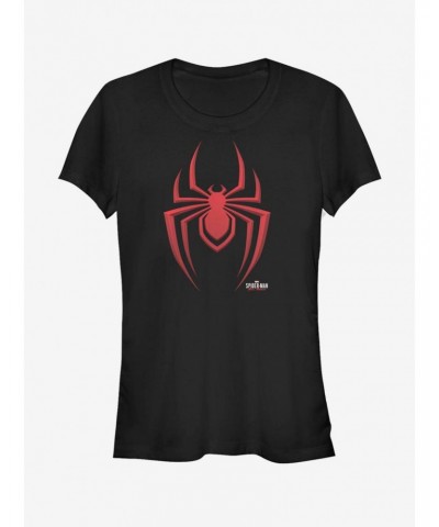 Marvel Spider-Man Icon Logo Miles Morales Girls T-Shirt $6.77 T-Shirts