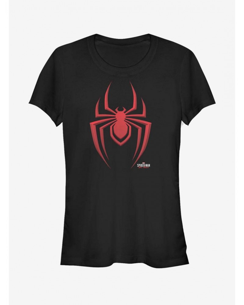 Marvel Spider-Man Icon Logo Miles Morales Girls T-Shirt $6.77 T-Shirts