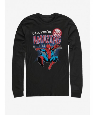 Marvel Spider-Man Amazing Like Dad Long-Sleeve T-Shirt $11.32 T-Shirts