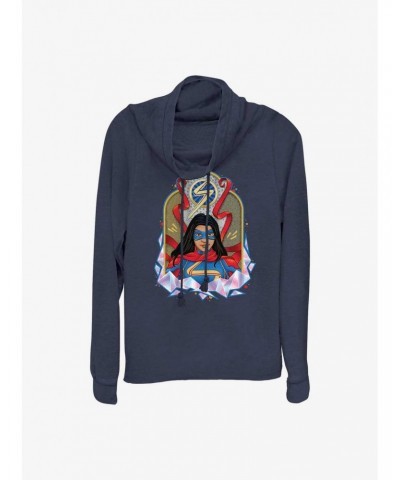 Marvel Ms. Marvel Tombstone Cowlneck Long-Sleeve Girls Top $14.01 Tops