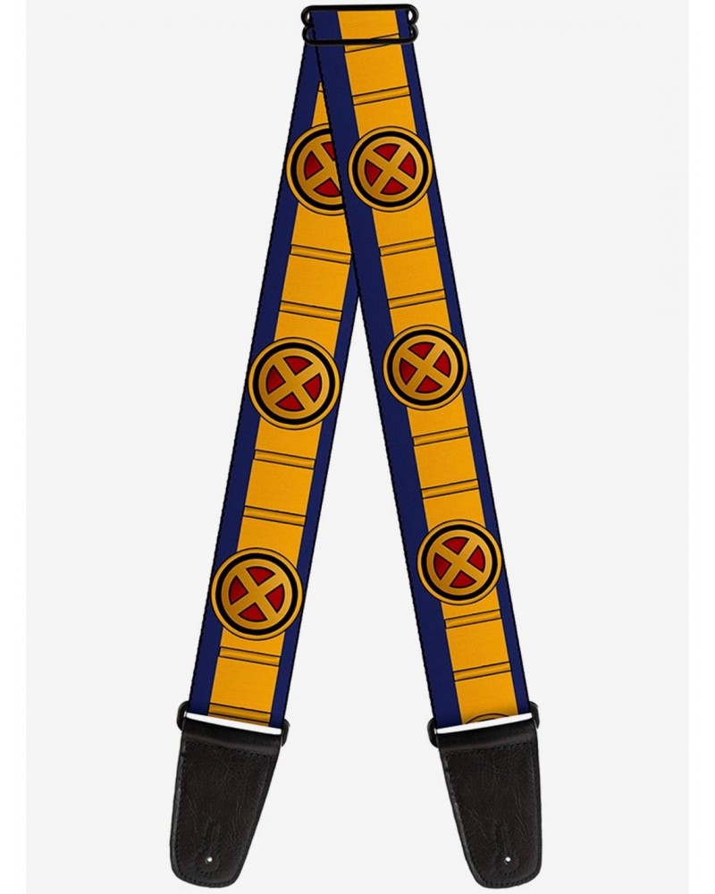 Marvel X-Men Cyclops Utility Strap Blue Gold Black Red Guitar Strap $11.21 Guitar Straps