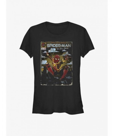 Marvel Spider-Man: No Way Home Comic Cover Girls T-Shirt $6.77 T-Shirts