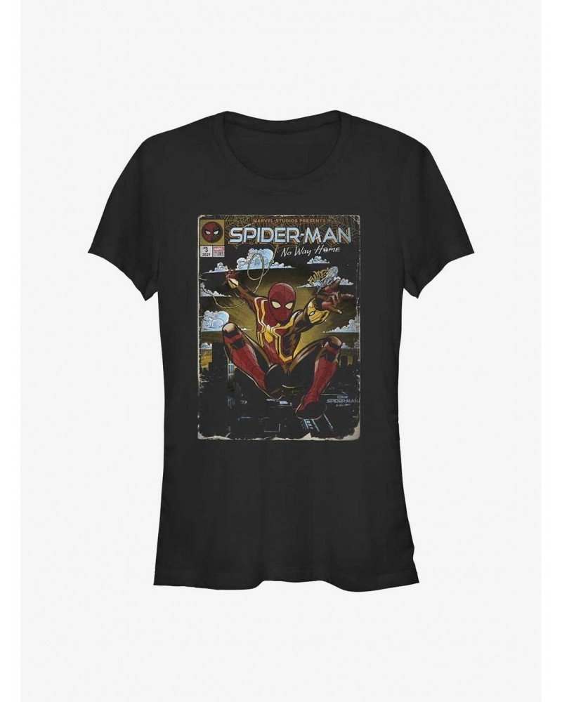 Marvel Spider-Man: No Way Home Comic Cover Girls T-Shirt $6.77 T-Shirts