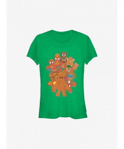 Marvel Avengers Cookie Group Holiday Girls T-Shirt $8.76 T-Shirts