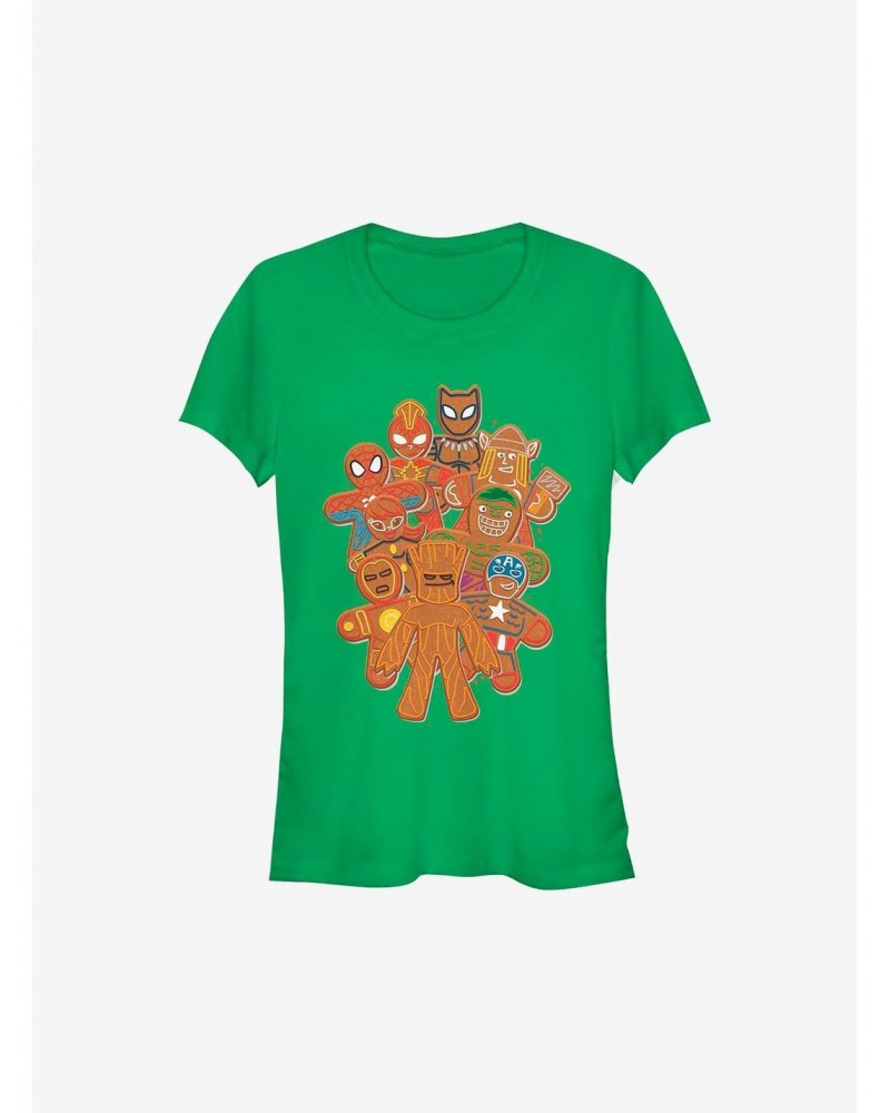 Marvel Avengers Cookie Group Holiday Girls T-Shirt $8.76 T-Shirts