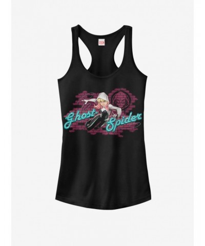 Marvel Spider-Man Into The Spider-Verse Ghost Spider Girls Tank $6.97 Tanks