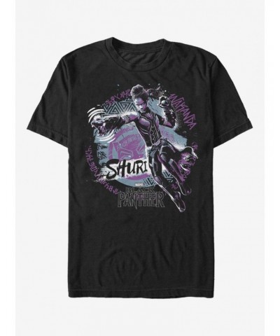 Marvel Black Panther Shuri Jump Night T-Shirt $9.56 T-Shirts