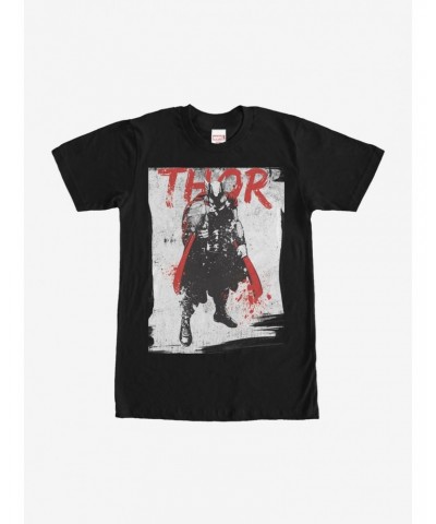 Marvel Thor Paint Splatter Print T-Shirt $6.88 T-Shirts