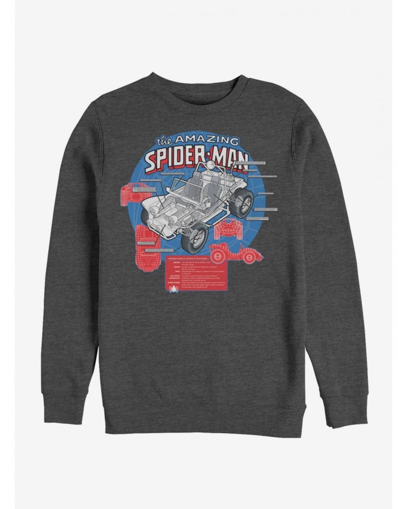 Marvel Spider-Man Amazing Spider-Mobile Sweatshirt $14.46 Sweatshirts