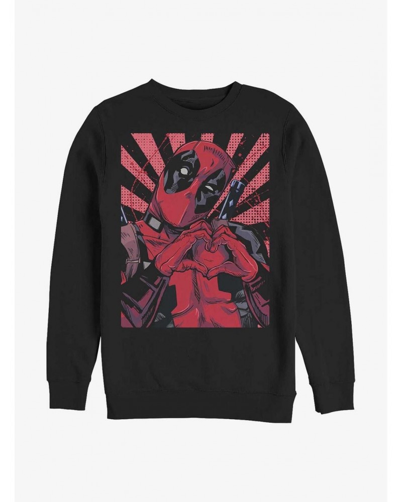 Marvel Deadpool Heart Sweatshirt $12.69 Sweatshirts