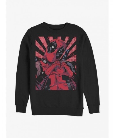 Marvel Deadpool Heart Sweatshirt $12.69 Sweatshirts