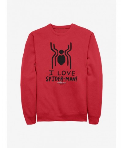 Marvel Spider-Man Spider Love Crew Sweatshirt $12.69 Sweatshirts