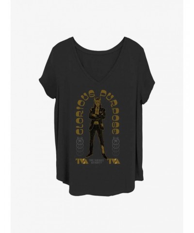 Marvel Loki Glorious Arch Girls T-Shirt Plus Size $10.64 T-Shirts