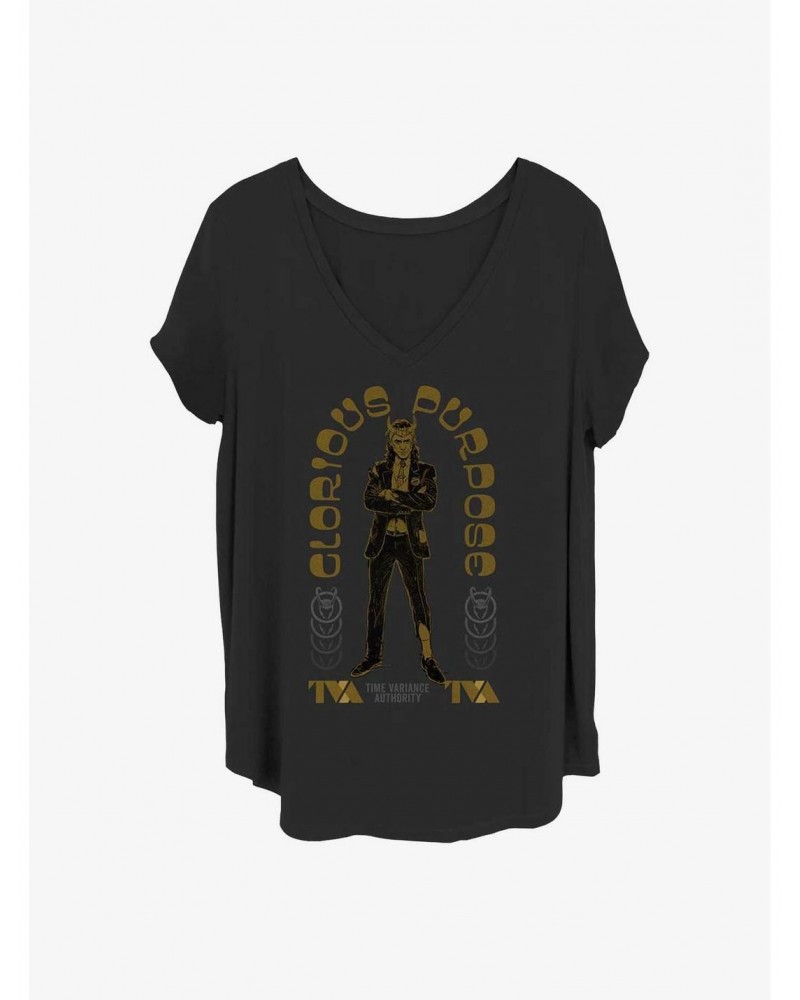 Marvel Loki Glorious Arch Girls T-Shirt Plus Size $10.64 T-Shirts