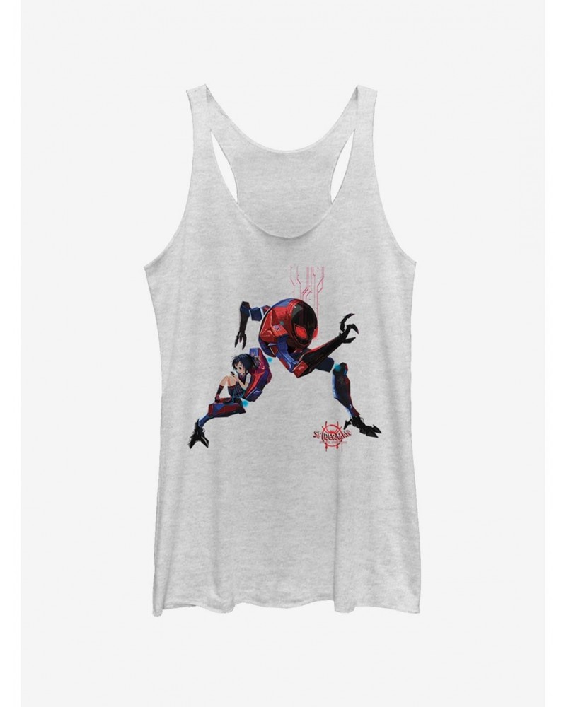 Marvel Spider-Man: Into The Spider-Verse Giant Robo Heathered Girls Tank Top $8.91 Tops