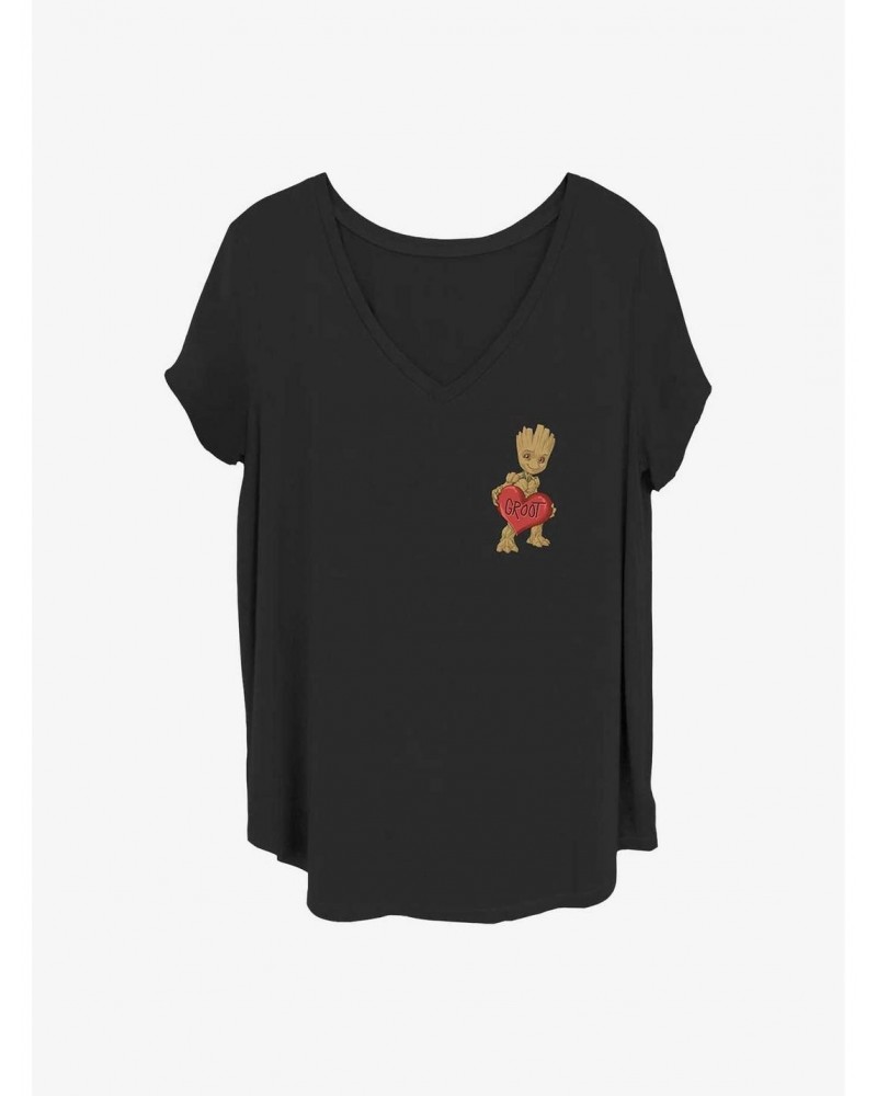 Marvel Guardians of the Galaxy Groot Heart Girls T-Shirt Plus Size $11.33 T-Shirts